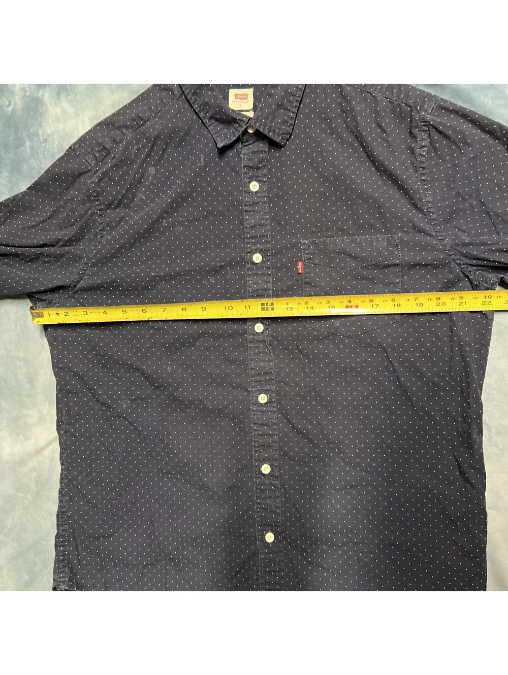 Levi’s Blue Tiny Dot Shirt Long Sleeve L  - 1208-2G